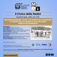 Il “Civico delle Radici” del Museo Nazionale dell’Emigrazione Italiana:  il 10 aprile a Cogorno “Un Angelo in Valparaíso – Il viaggio dalla Liguria al Cile tra santi, sportivi ed emigranti”