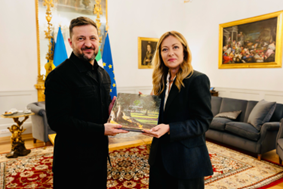 Il Premier Meloni ha incontrato a Palazzo Chigi il Presidente ucraino Volodymyr Zelensky