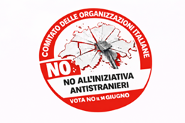 Pd Svizzera, Avs Svizzera, Acli Svizzera, Fclis,Spi Svizzera, Unia ,Syna costituiscono il Comitato delle Organizzazioni italiane per il No all’iniziativa antistranieri