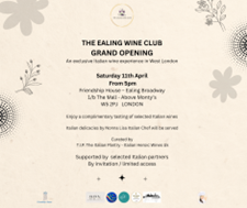 Regno Unito, MIE : Nasce a Londra “The Ealing Wine Club”, nuovo spazio dedicato al vino italiano e al Made in Italy