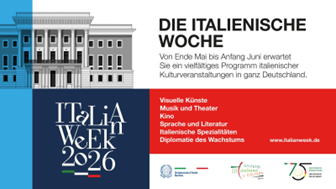 Ambasciata d’Italia: al via in Germania la prima edizione della “Italian Week”. Cultura, arte e creatività per celebrare l’80° anniversario della Repubblica Italiana e i 75 anni delle relazioni diplomatiche tra Italia e Germania