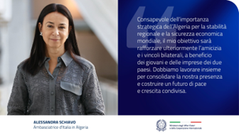 Alessandra Schiavo è la nuova Ambasciatrice d’Italia in Algeria