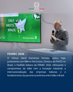 Brasile, il Console Generale a San Paolo Fornara in visita al Padiglione Italiano di FEIMEC 2026
