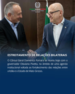Brasile, il Console Generale a San Paolo Fornara incontra il Governatore del Mato Grosso Pivetta