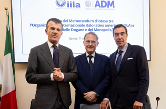 Il Vice Ministro degli Esteri Cirielli alla firma del Memorandum d’intesa tra Dogane e IILA