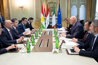 Medio Oriente, il Ministro Crosetto incontra il Presidente della Regione autonoma del Kurdistan Barzani
