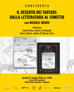Serbia, “Il deserto dei Tartari di Buzzati: dalla letteratura al fumetto”: incontro con Michele Medda a Belgrado nell’ambito della mostra “Fumetto made in Italy. Generazioni” promossa dall’Istituto Italiano di Cultura (21 maggio)