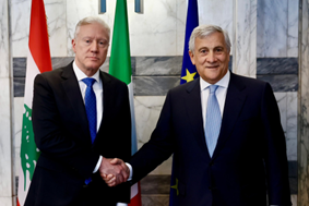 Italia-Libano, incontro del Ministro Tajani con l’omologo Raggi