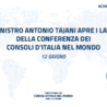 Al via domani la Conferenza dei Consoli d’Italia, aperta dai Ministri Tajani e Piantedosi