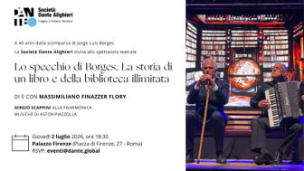 Borges e Piazzolla: Massimiliano Finazzer Flory porta in scena alla Società Dante Alighieri letteratura e musica dall’Argentina