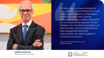 Andrea Cavallari è il nuovo Ambasciatore d’Italia in Norvegia
