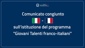 Vertice Francia-Italia: lanciato il programma “Giovani Talenti”