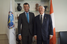 Visita all’IILA del Ministro degli Esteri del Perù Pareja Ríos :  colloqui con il Segretario Generale Silli