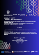Bari ospita il 10 luglio Infoday “SITE – Sistema Italia in Europa”, sulle opportunità europee per la Space Economy
