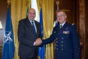 Il Ministro Crosetto ha ricevuto il NATO Supreme Allied Commander Transformation Admiral Vandier