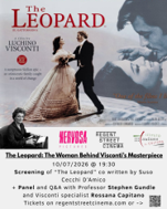 Regno Unito,  “Gattopardo: la donna dietro il capolavoro di Visconti”: a Londra proiezione speciale de “Il Gattopardo” . Incontro e mostra dedicati a Suso Cecchi D’Amico