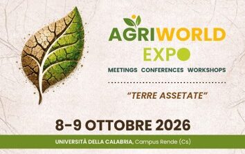 Agricoltura: all’Università della Calabria la terza edizione di Agriworld Expo, focus nazionale sulle “Terre Assetate”