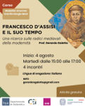 Argentina, Consolato Generale d’Italia a Rosario: seminario online  “Francesco d’assisi e il suo tempo – Una ricerca sulle radici medievali della modernità”