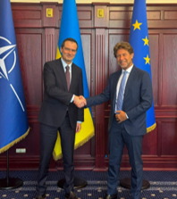 Ucraina, l’Ambasciatore d’Italia Formosa incontra il neo Vice Primo Ministro per l’Integrazione europea ed euro-atlantica Chentsov