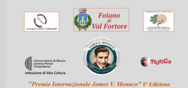 Premio Internazionale James Vincent Monaco, il 9 e 10 agosto le esibizioni e le premiazioni a Foiano di Val Fortore (Benevento)