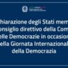 Dichiarazione degli Stati membri del Consiglio direttivo della Comunità delle Democrazie in occasione della Giornata Internazionale della Democrazia