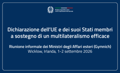 Wicklow (Irlanda), Riunione informale dei Ministri degli Affari esteri (Gymnich): dichiarazione dell’UE e dei suoi Stati membri a sostegno di un multilateralismo efficace