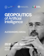 Australia, “La geopolitica dell’intelligenza artificiale”: incontro a Perth con Alessandro Aresu (28 ottobre)