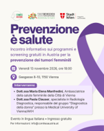 Comites Austria : “Prevenzione è salute”, incontro informativo  a Vienna su programmi e screening gratuiti per la prevenzione dei tumori femminili (13 novembre)