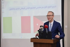 L’Ambasciatore d’Italia in Giordania Zamporlini ha partecipato alla cerimonia di consegna dei diplomi a 18 allievi nel quadro del progetto Jordanian-Italian Center for Training and Qualification