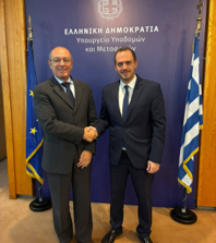 L’Ambasciatore d’Italia ad Atene Cuculi ha incontrato il Vice Ministro dei Trasporti Kotsiras