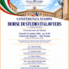 Il 23 ottobre alla Camera dei Deputati la presentazione della I Edizione delle Borse di Studio Italawyers