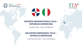 Il Ministro Tajani domani a Villa Madama l’incontro imprenditoriale Italia–Repubblica Dominicana con il Presidente dominicano Luis Abinader