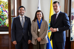 In visita all’IILA la Vicepresidente dell’Ecuador María José Pinto: incontro con il Segretario Generale Giorgio Silli