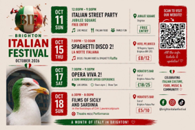Regno Unito, Brighton Italian Festival: fino al 18 ottobre la terza edizione