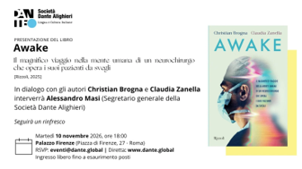 “Awake. Il magnifico viaggio nella mente umana di un neurochirurgo che opera i suoi pazienti da svegli”: presentazione del libro alla Società Dante Alighieri (10 novembre)