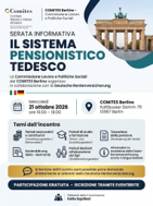 Germania, Comites Berlino: incontro informativo sul sistema pensionistico tedesco (21 ottobre)